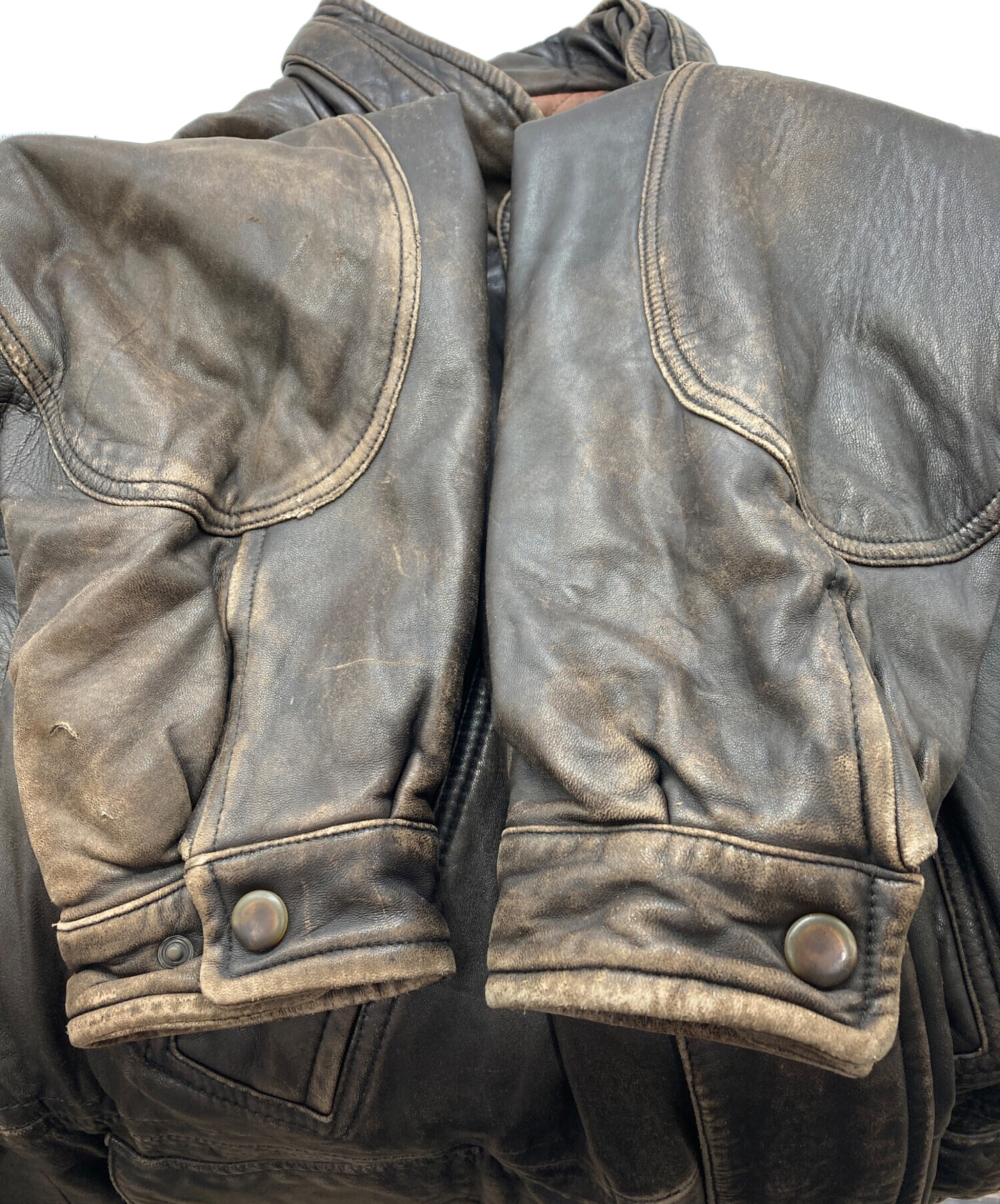 【限定価格】ノーティカ 44 ダクブラウン 中古・古着通販】NAUTICA (ノーティカ) レザージャケット