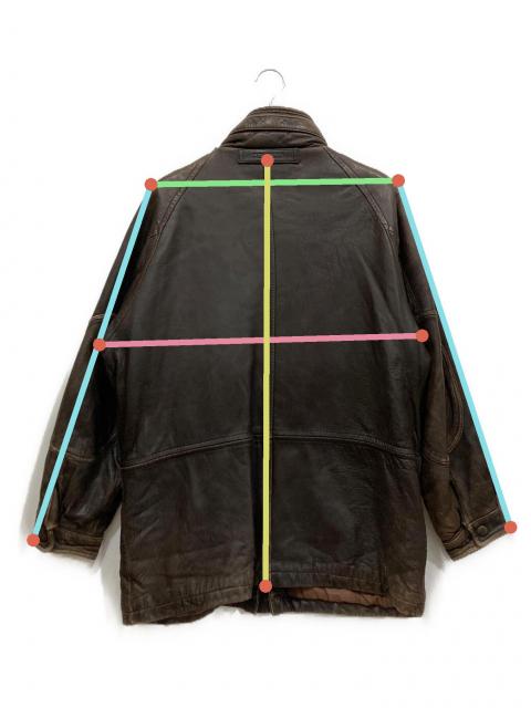 中古・古着通販】NAUTICA (ノーティカ) レザージャケット ブラウン