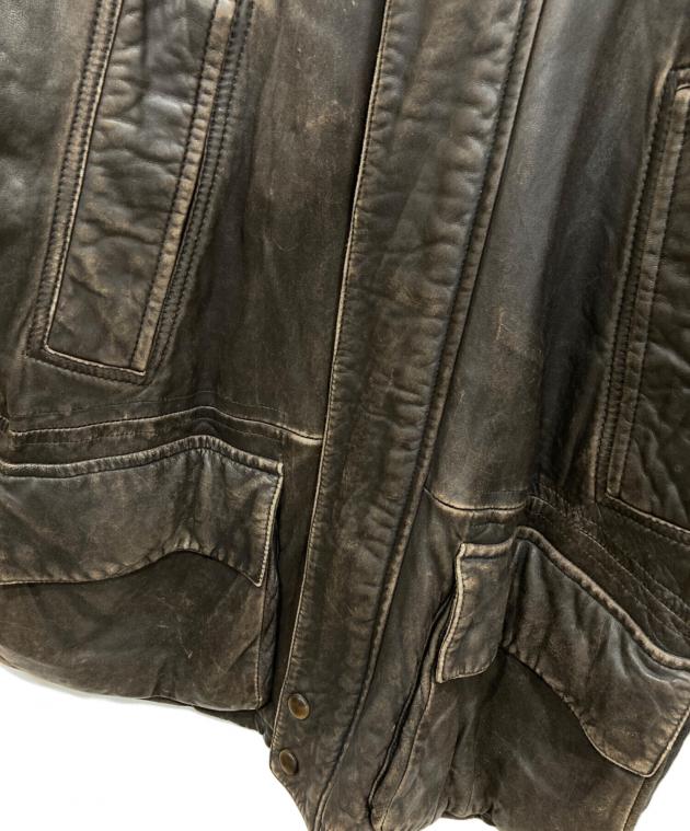 中古・古着通販】NAUTICA (ノーティカ) レザージャケット ブラウン