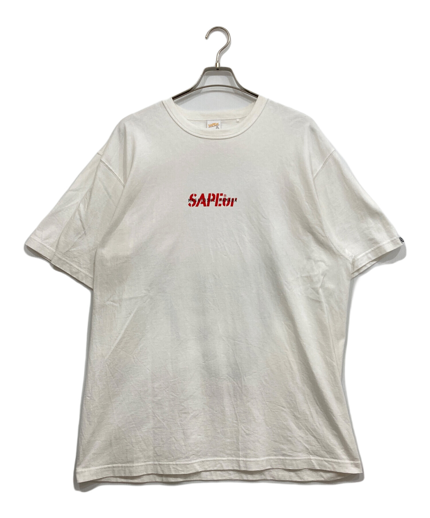 中古・古着通販】SAPEur (サプール) プリントTシャツ ホワイト サイズ 