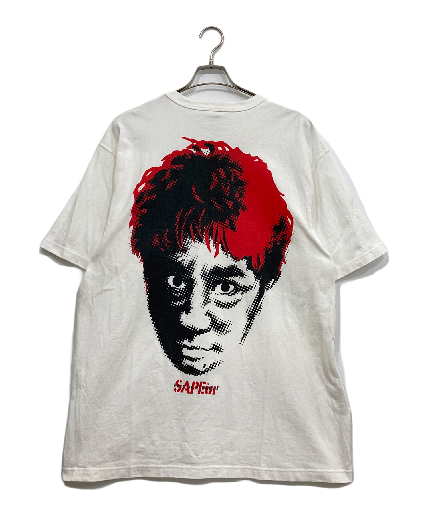 中古・古着通販】SAPEur (サプール) プリントTシャツ ホワイト サイズ 