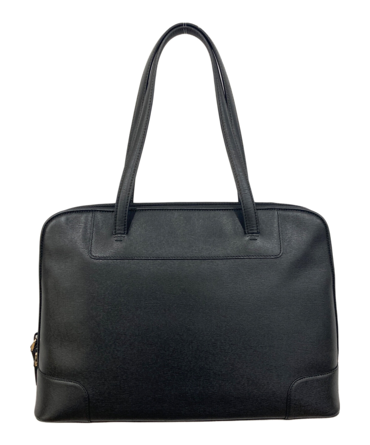 中古・古着通販】GUCCI (グッチ) レザートートバッグ ブラック