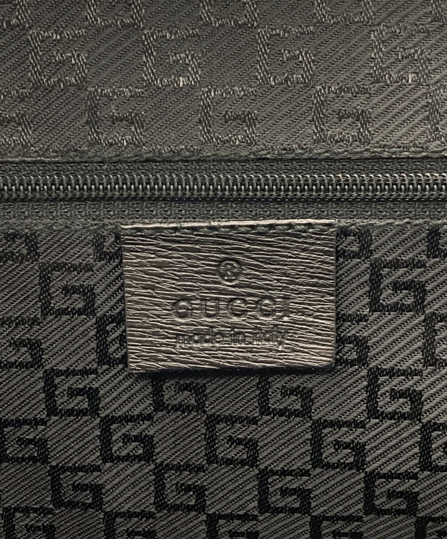 中古・古着通販】GUCCI (グッチ) レザートートバッグ ブラック 