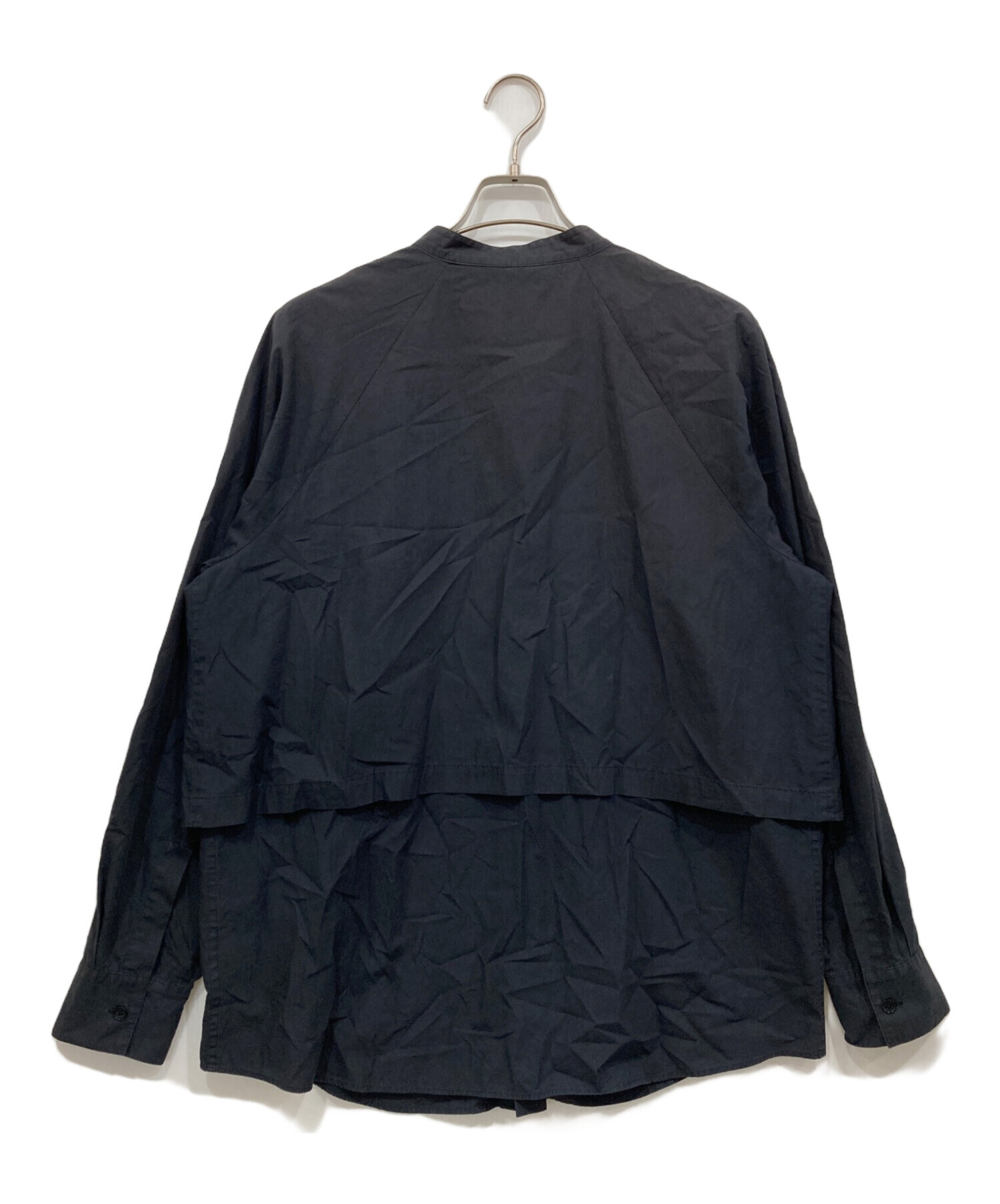 中古・古着通販】seya. (セヤ) バンドカラーシャツ ネイビー サイズ