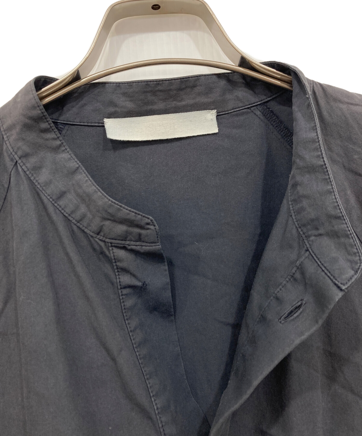 中古・古着通販】seya. (セヤ) バンドカラーシャツ ネイビー サイズ