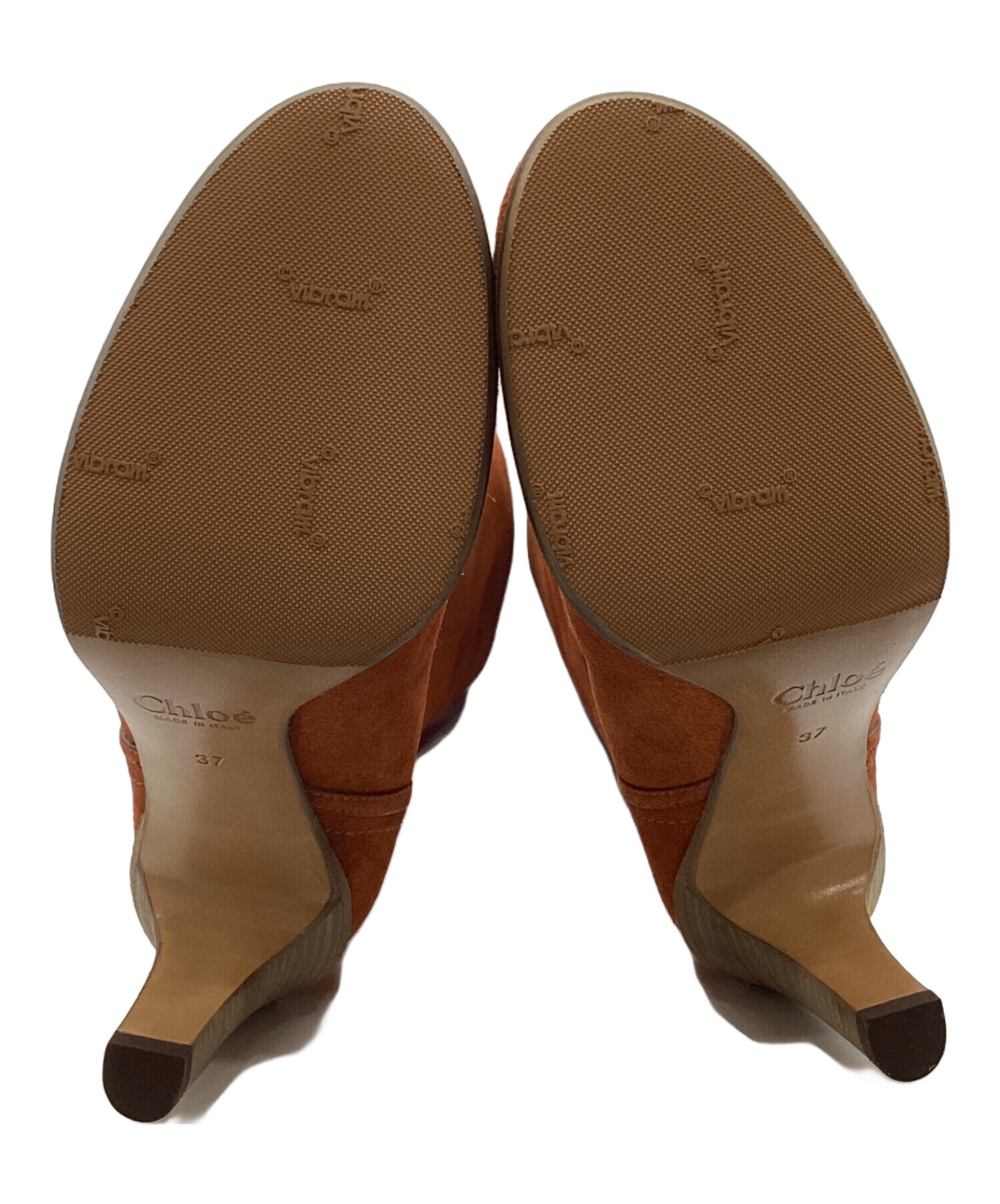 Chloe クロエ シューズ（その他） レディース 【古着】【中古】 中古・古着通販】Chloe (クロエ) スウェードロングブーツ オレンジ