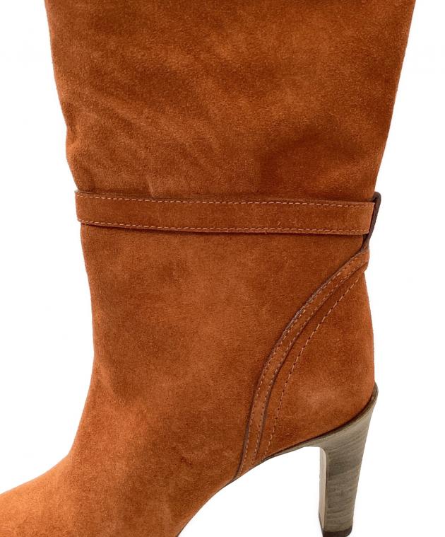 中古・古着通販】Chloe (クロエ) スウェードロングブーツ オレンジ