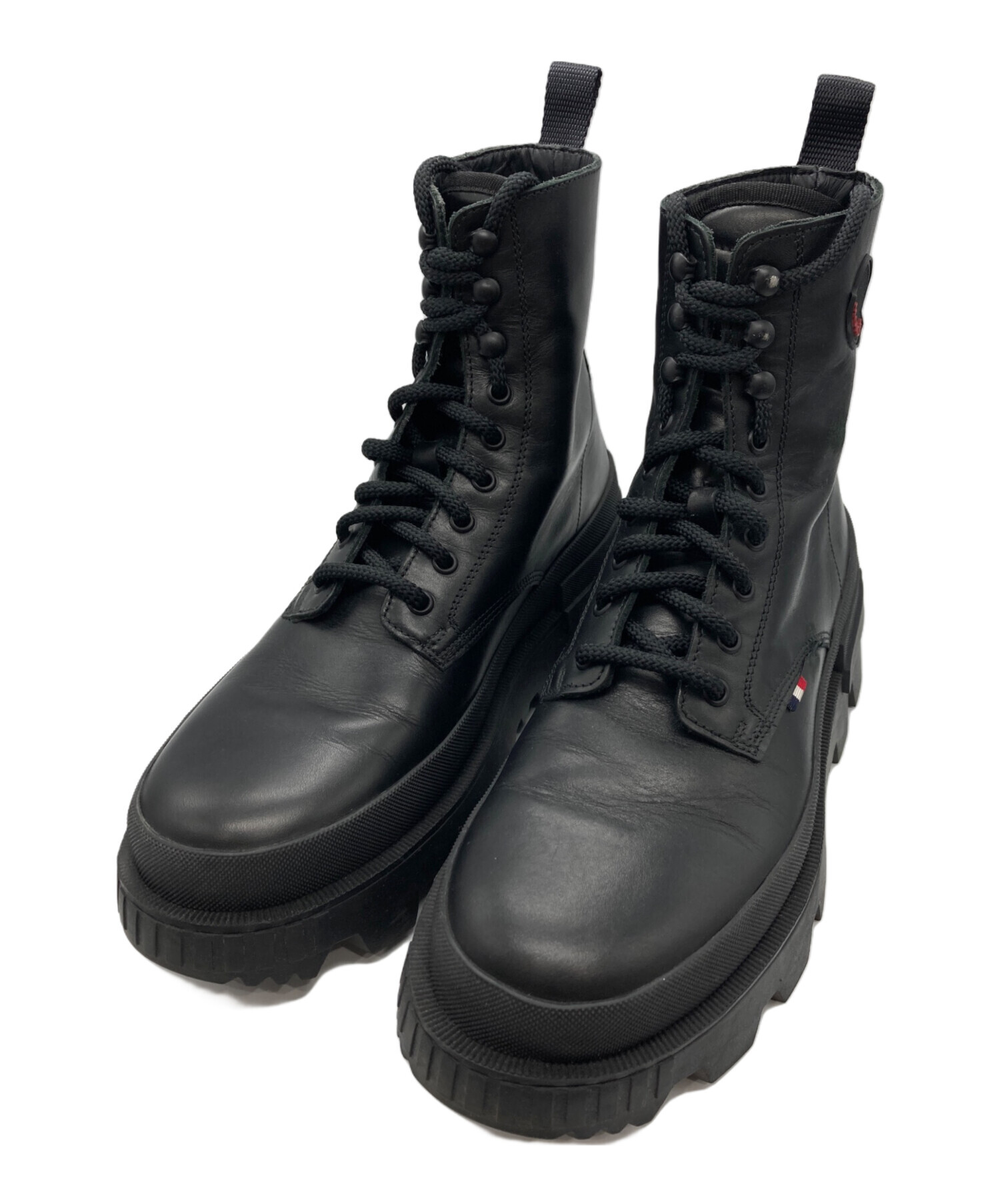中古・古着通販】MONCLER (モンクレール) レースアップブーツ ブラック