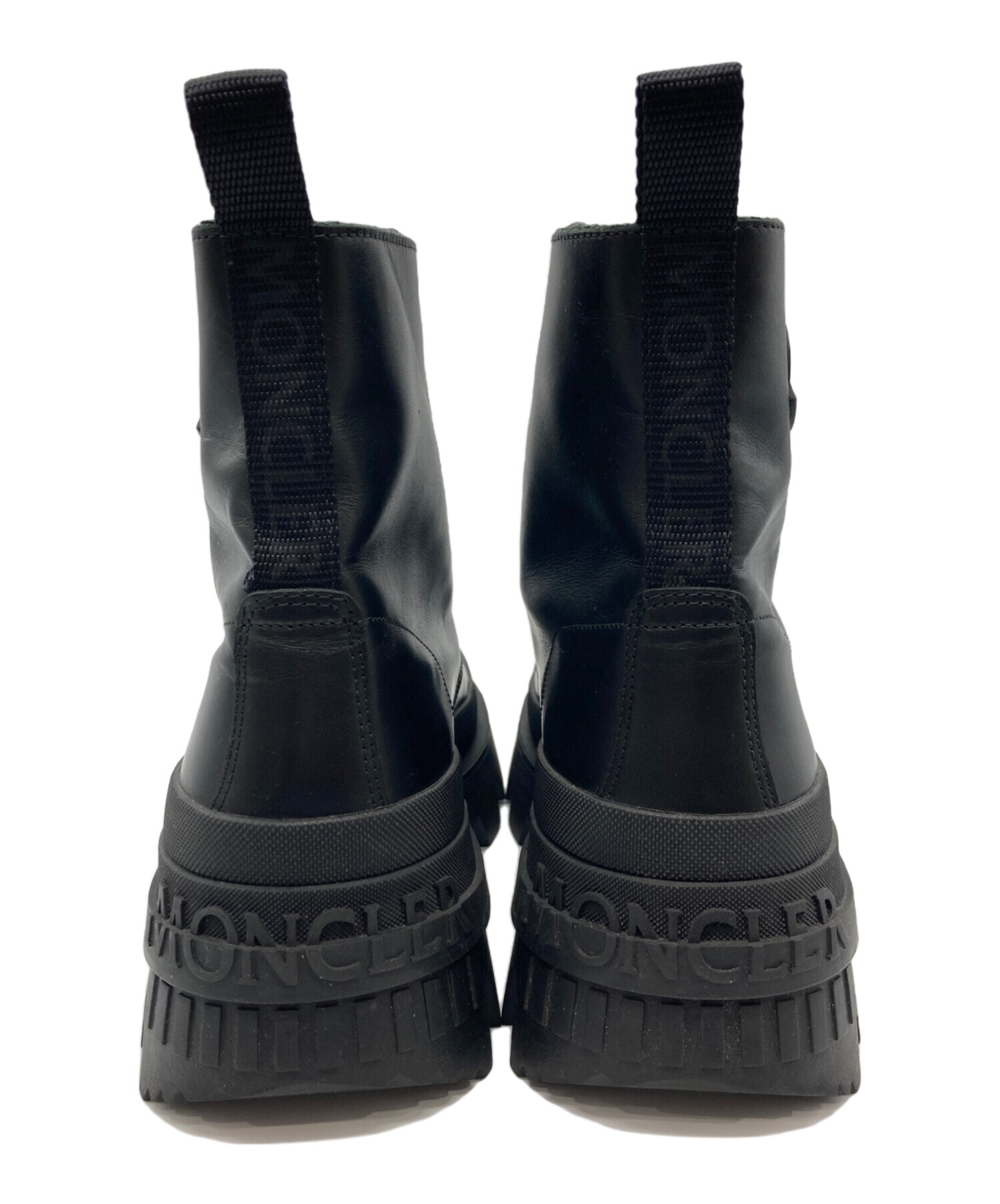 中古・古着通販】MONCLER (モンクレール) レースアップブーツ ブラック 