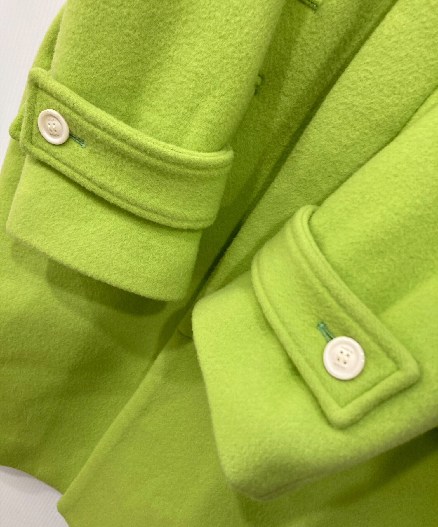 中古・古着通販】IHNN (イン) ウールシングルコート グリーン サイズ 