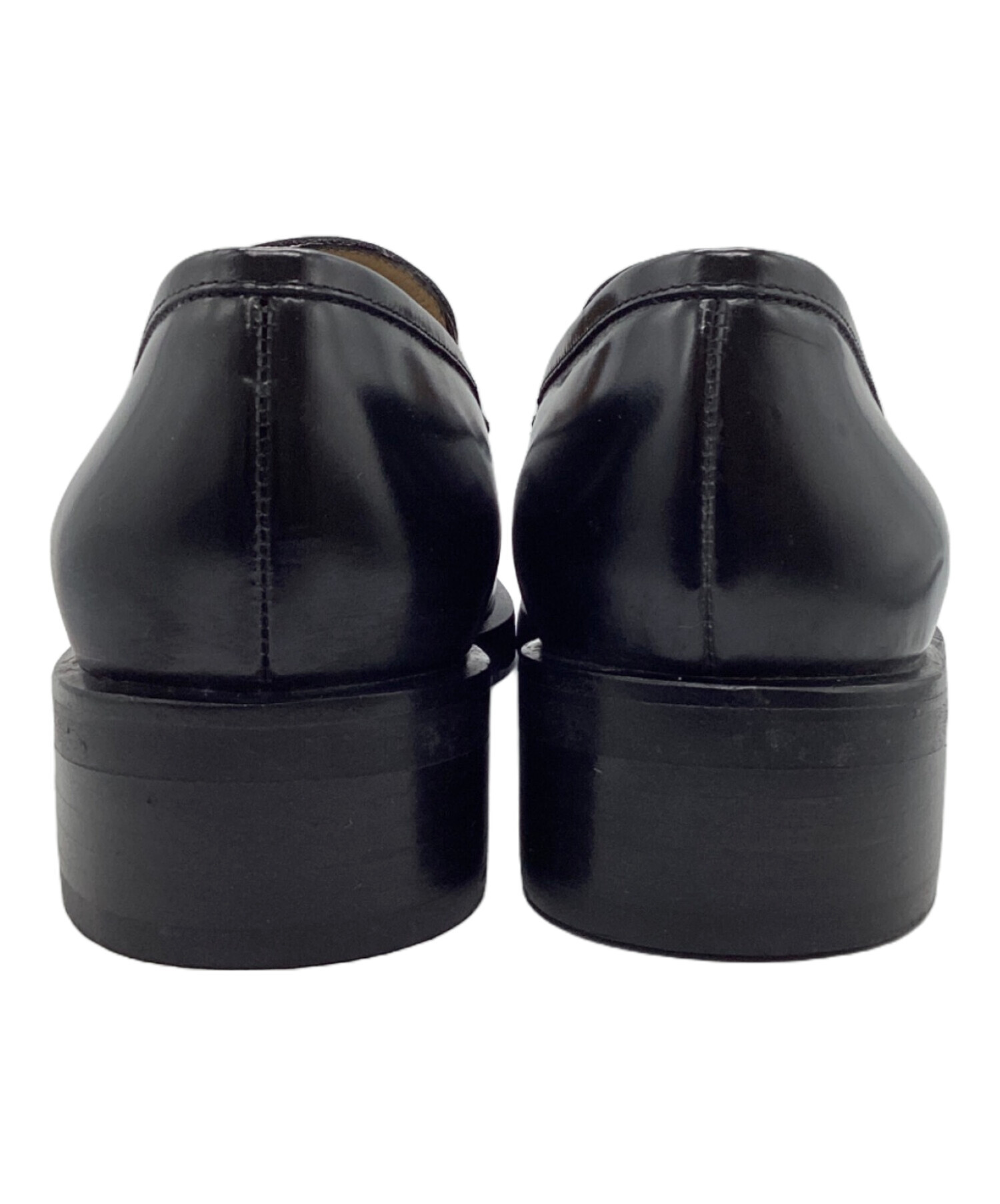 中古・古着通販】GUCCI (グッチ) Gプレートローファー ブラック サイズ