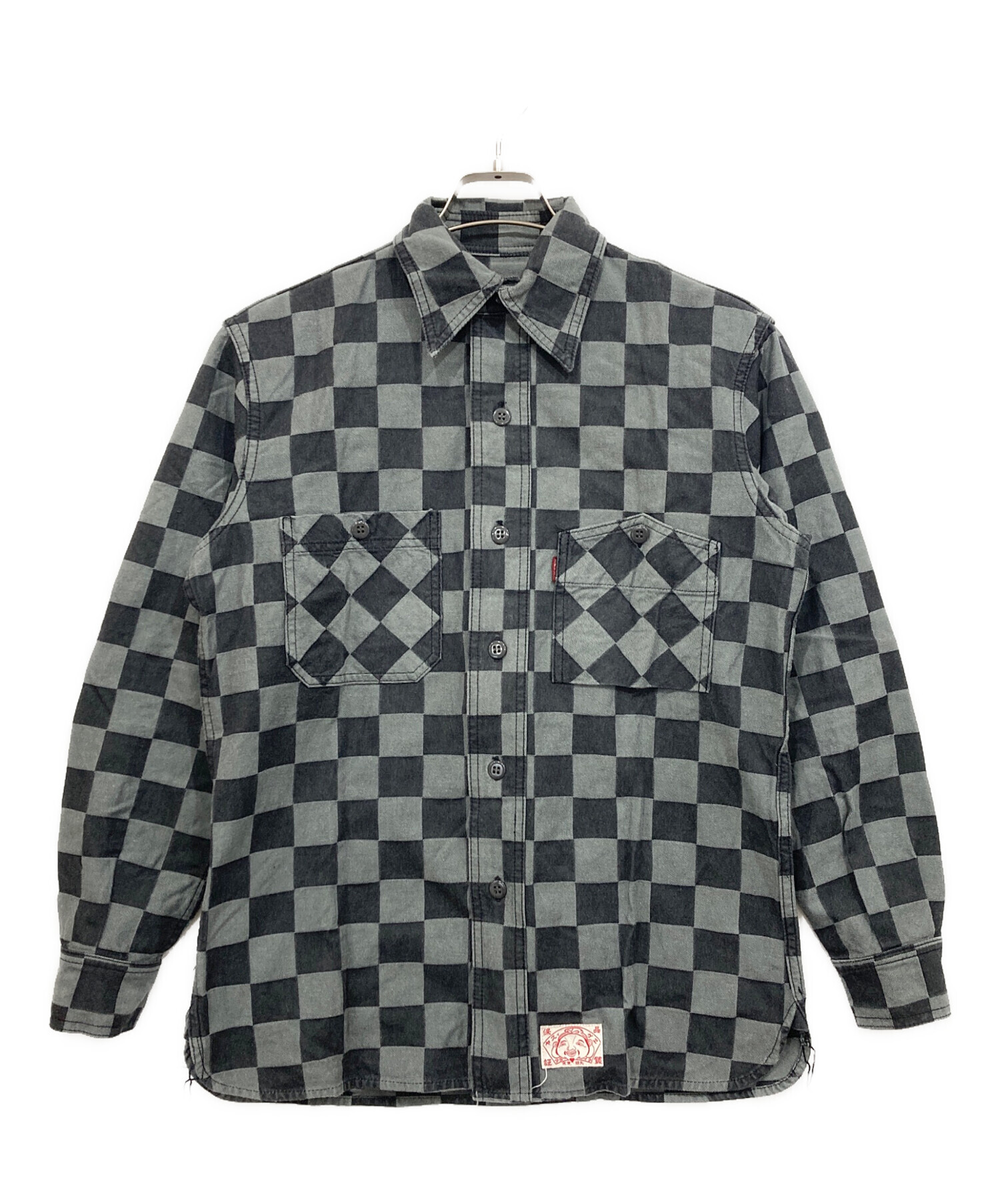 中古・古着通販】EVISU (エヴィス) デニムシャツ グレー サイズ:36