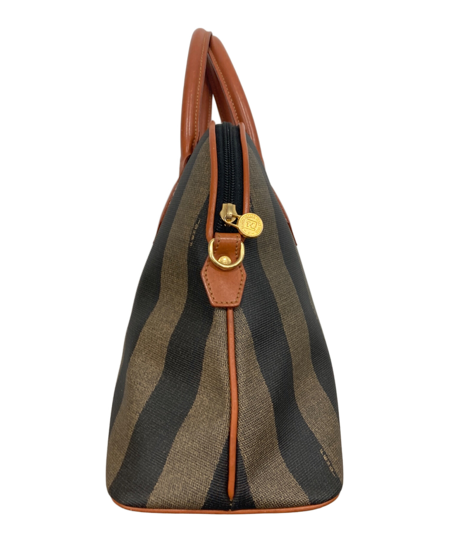 中古・古着通販】FENDI (フェンディ) PVCレザーハンドバッグ ベージュ 