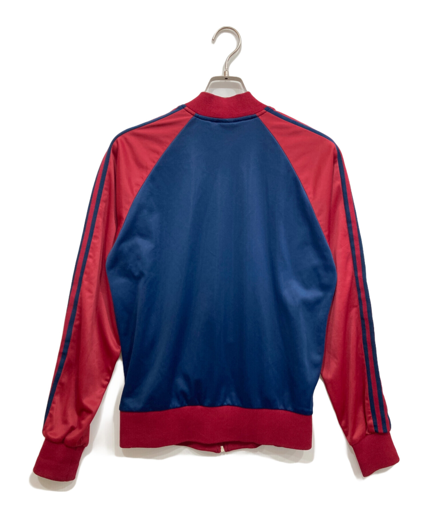$ vintage adidas ジップアップトラックジャケット レッドネイビー 中古・古着通販】adidas (アディダス) トラックジャケット ネイビー