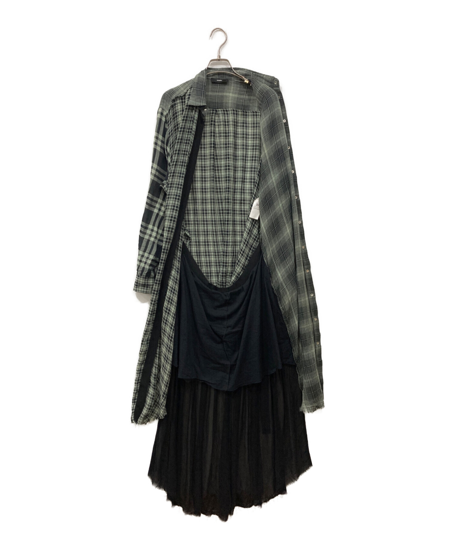中古・古着通販】DIESEL (ディーゼル) シャツワンピース ブラック 