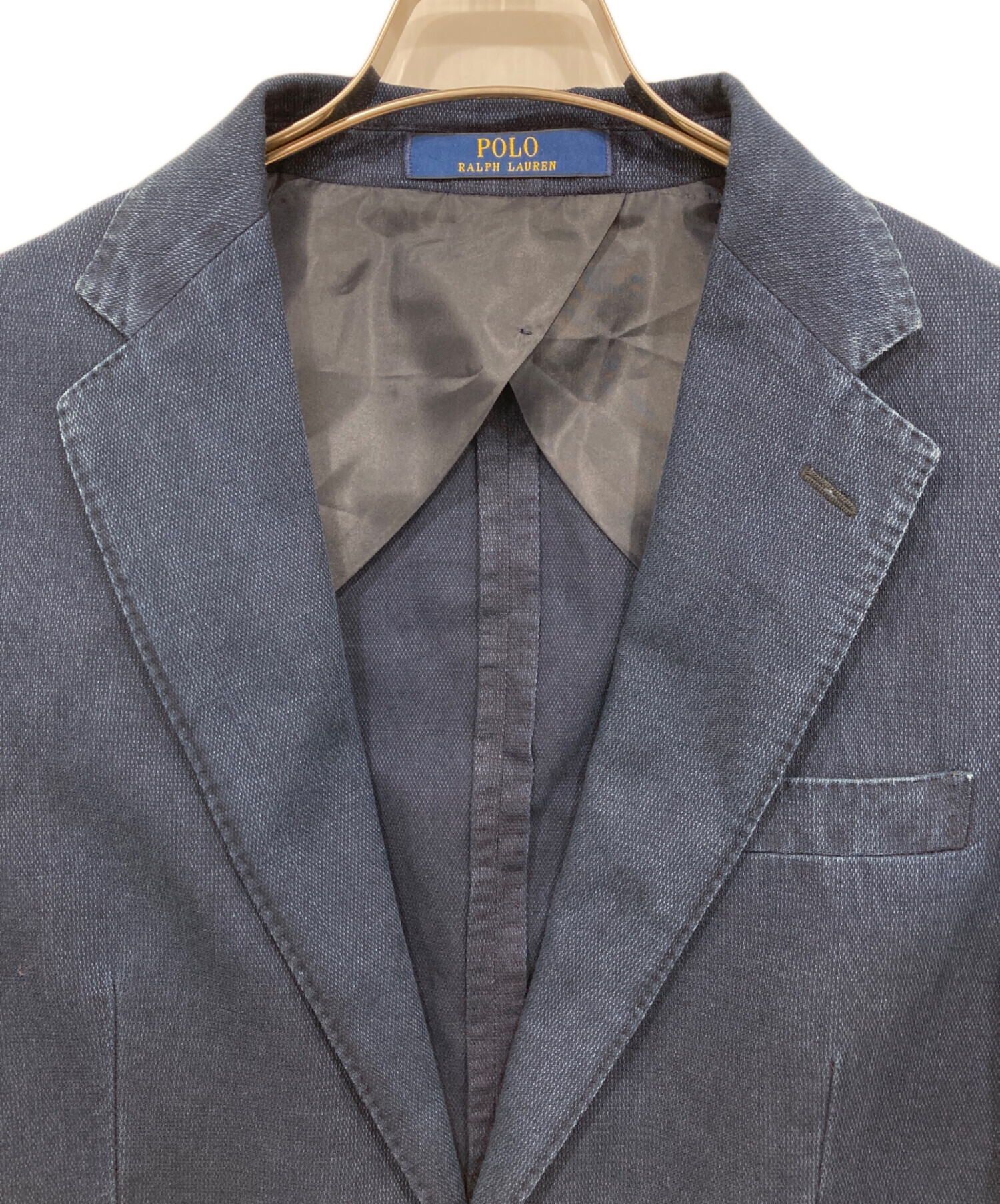 ✨希少✨ポロラルフローレン デニム テーラード 40R ジャケット インディゴ 中古・古着通販】POLO RALPH LAURENA (ポロ・ラルフローレン) デニム