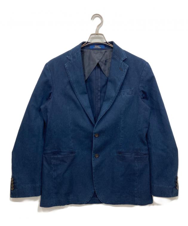 ✨希少✨ポロラルフローレン デニム テーラード 40R ジャケット インディゴ 中古・古着通販】POLO RALPH LAURENA (ポロ・ラルフローレン) デニム