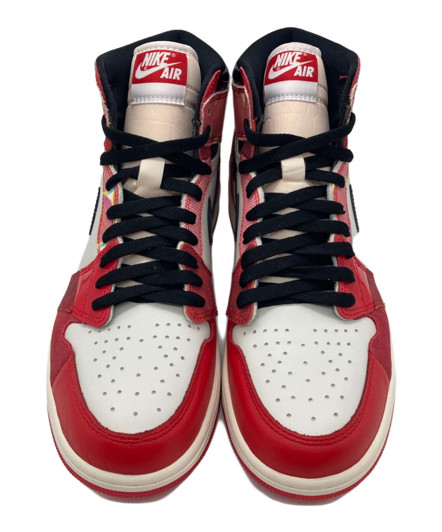 中古・古着通販】NIKE (ナイキ) ハイカットスニーカー ホワイト×レッド