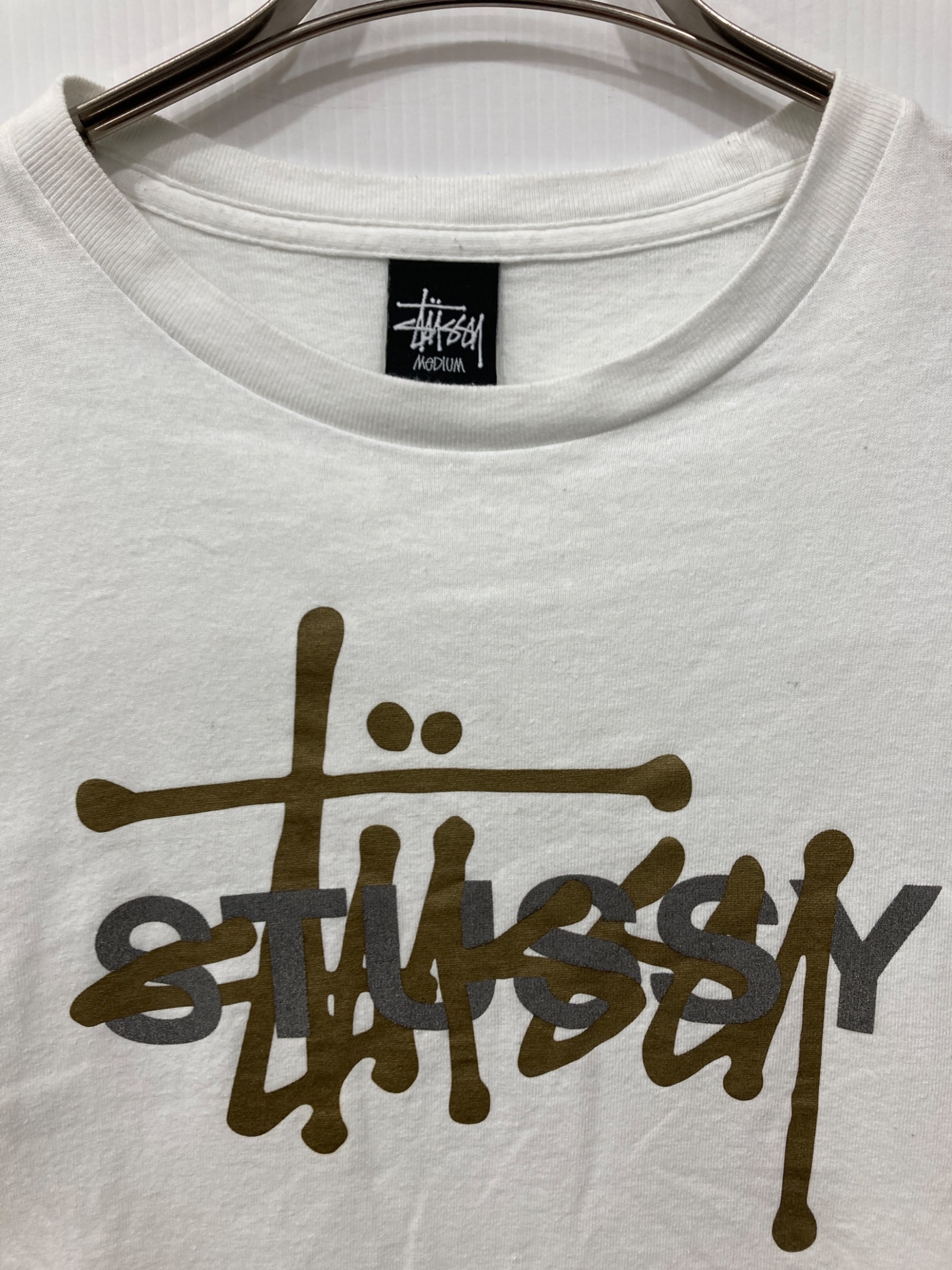 中古・古着通販】stussy (ステューシー) プリントTシャツ ホワイト