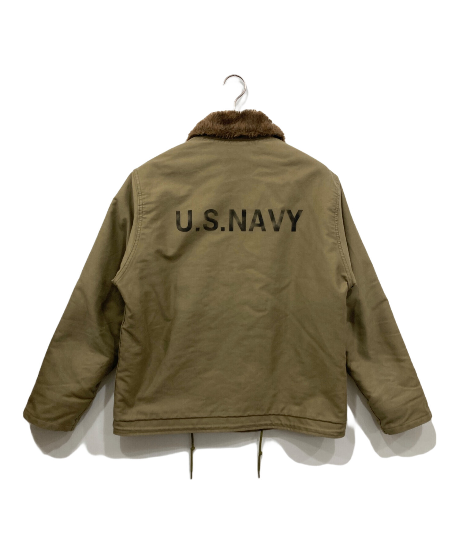 HOUSTON INC ミリタリージャケット サイズ42 中古・古着通販】HOUSTON (ヒューストン) N-1デッキジャケット カーキ