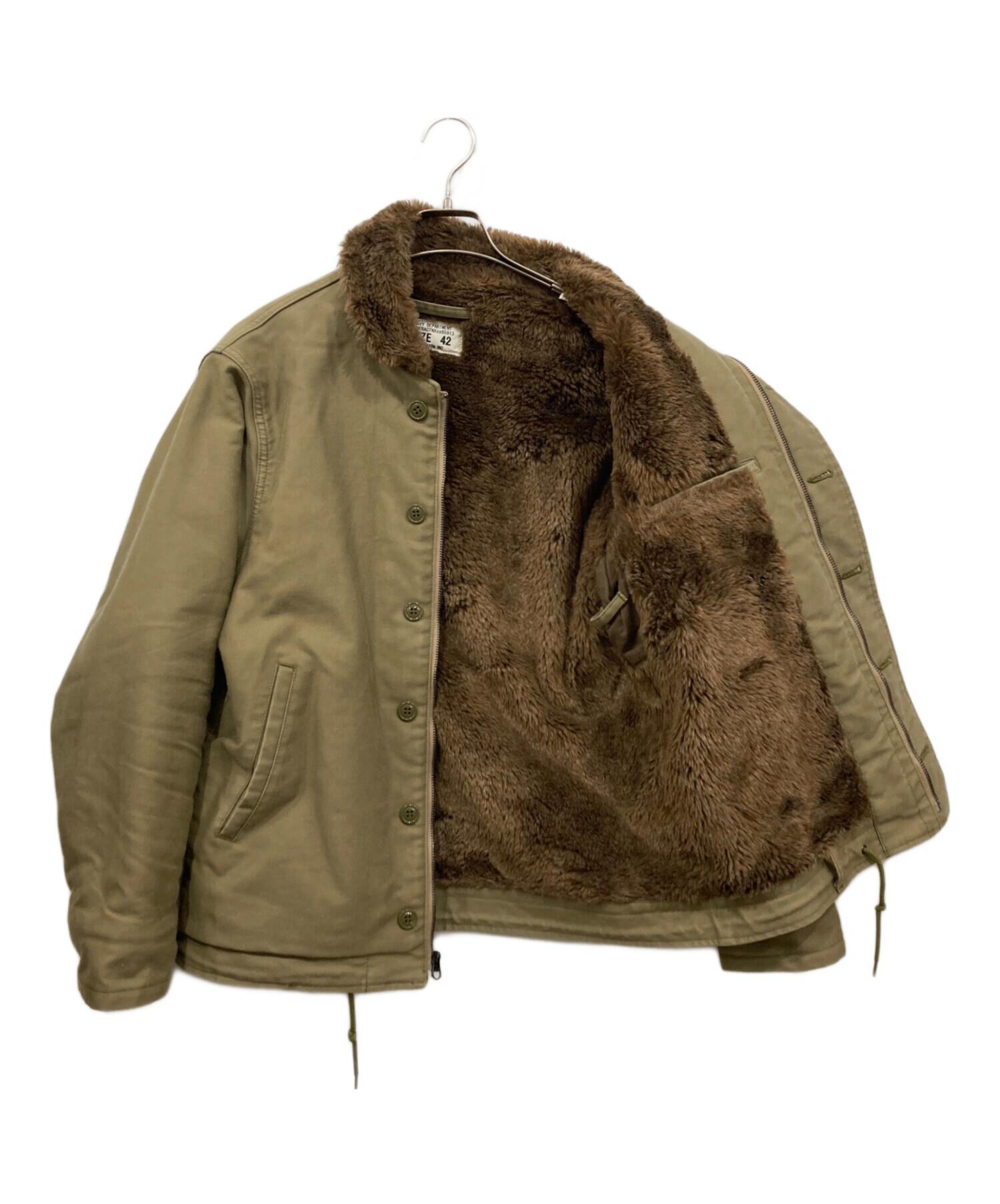 中古・古着通販】HOUSTON (ヒューストン) N-1デッキジャケット カーキ