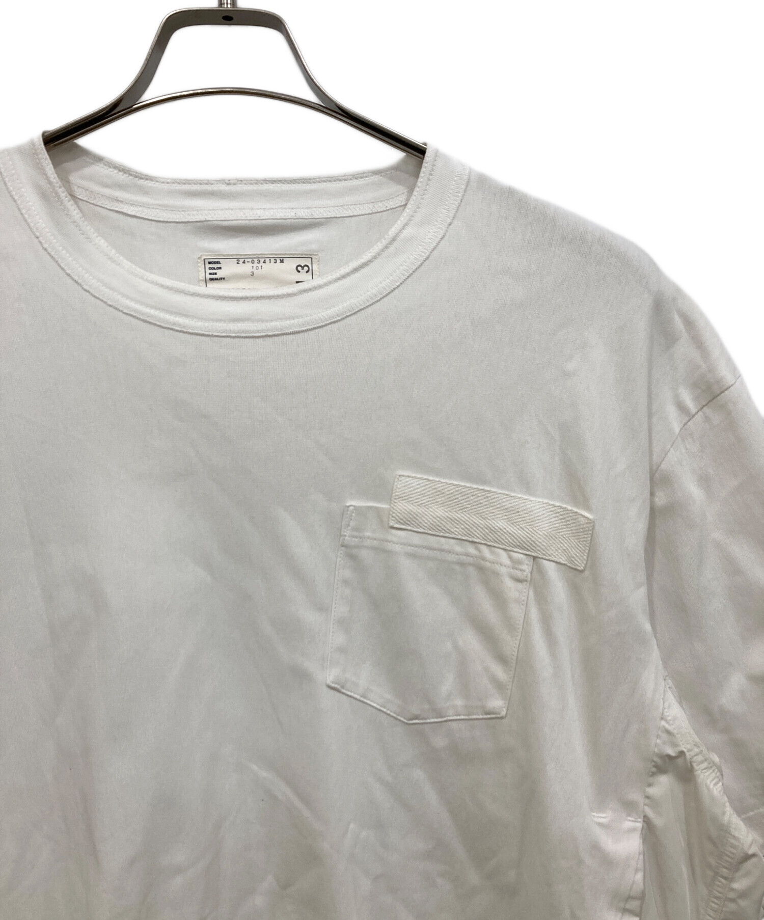 中古・古着通販】sacai (サカイ) Cotton Jersey T-Shirt ホワイト