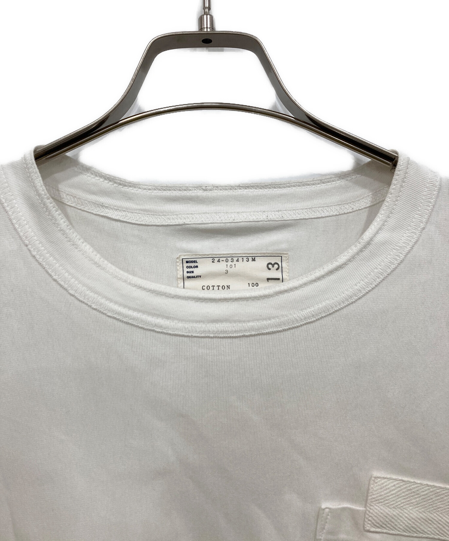 中古・古着通販】sacai (サカイ) Cotton Jersey T-Shirt ホワイト