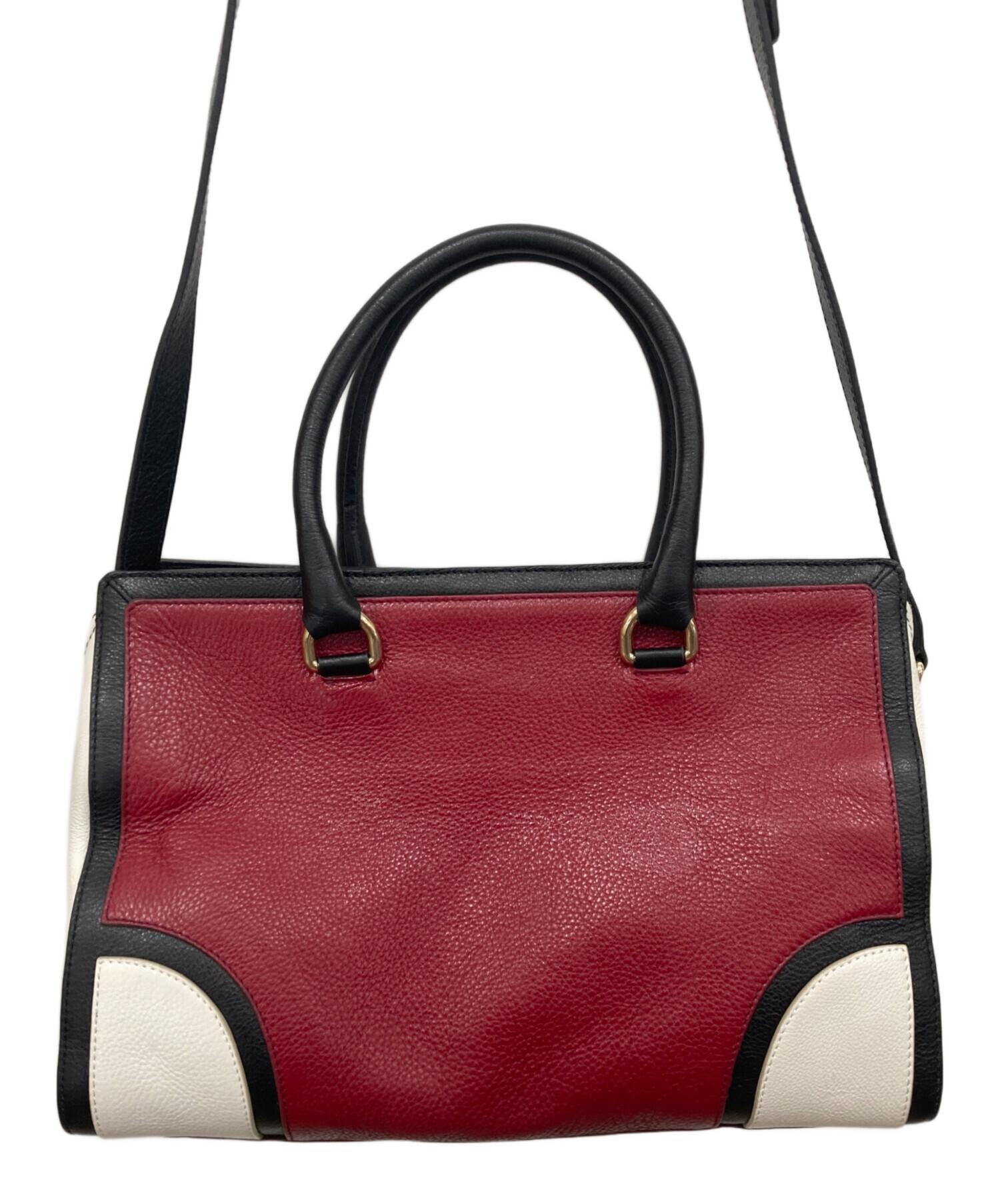 中古・古着通販】FURLA (フルラ) 2WAYバッグ レッド×ホワイト