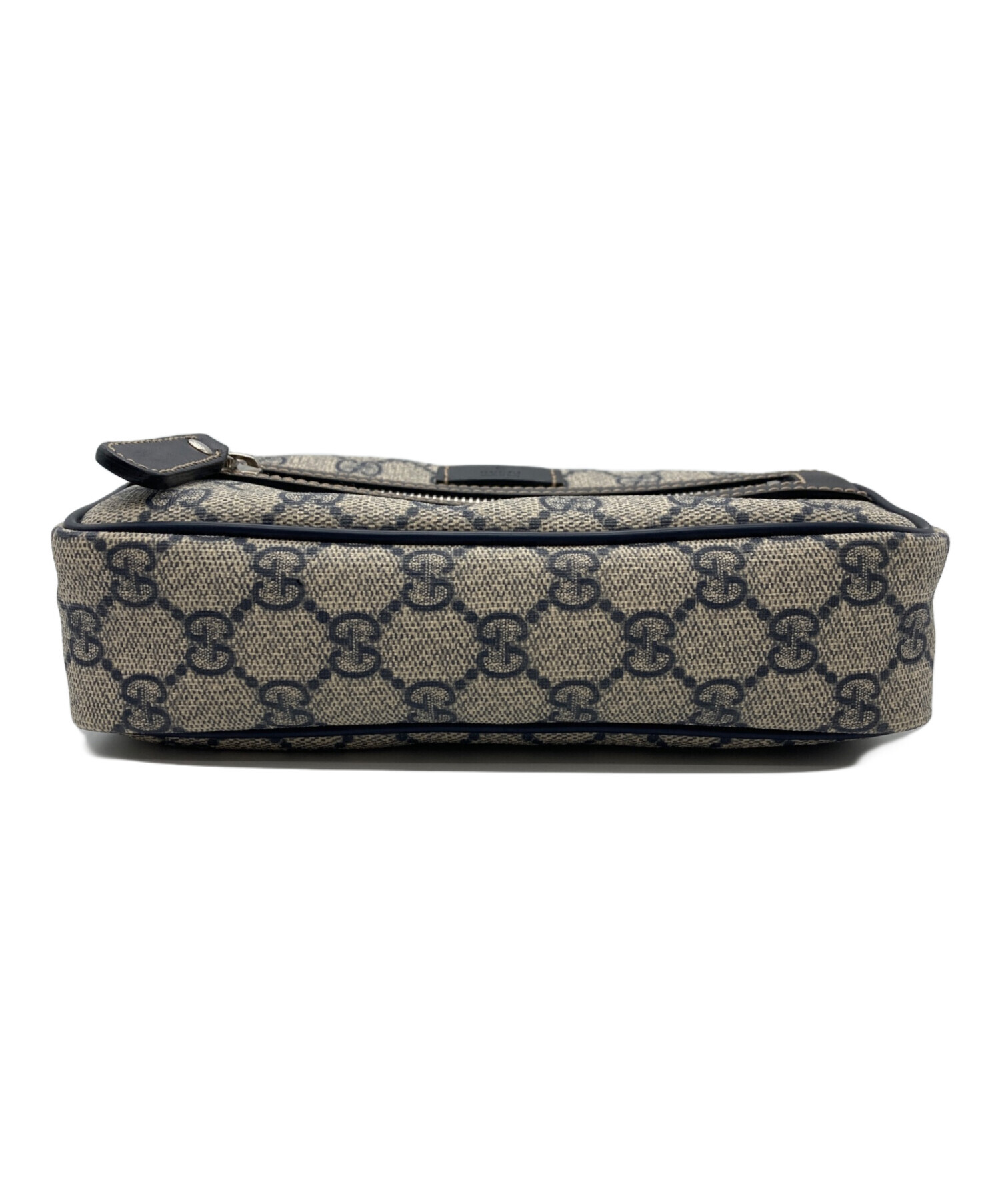 中古・古着通販】GUCCI (グッチ) ショルダーバッグ ネイビー×ベージュ 