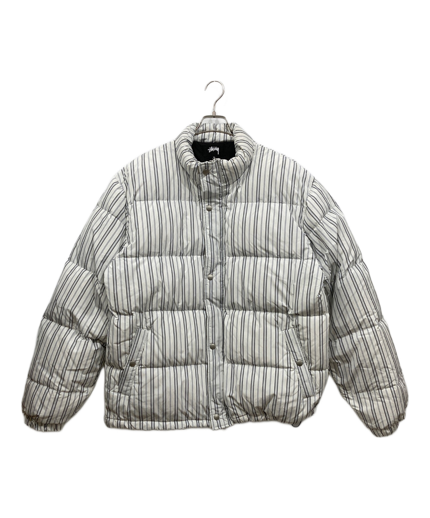 中古・古着通販】stussy (ステューシー) ストライプダウンパファー 