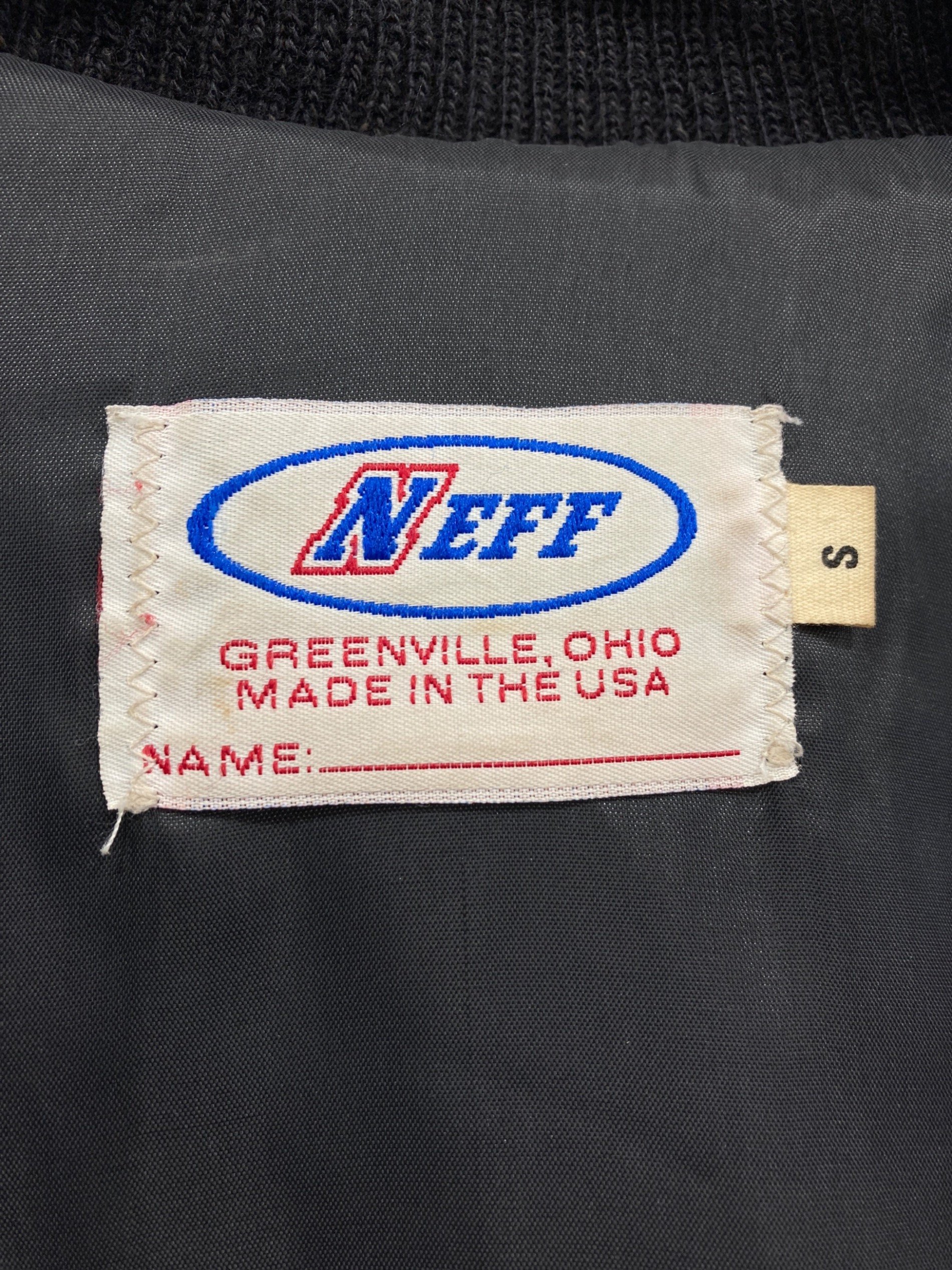 中古・古着通販】NEFF (ネフ) スタジャン ブラック サイズ:S|ブランド 中古・古着通販】NEFF (ネフ) スタジャン ブラック サイズ:S|ブランド