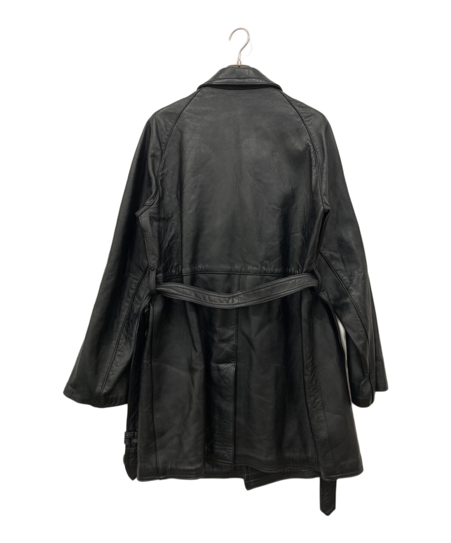 中古・古着通販】フランス軍 (フランス軍) レザーコート ブラック 