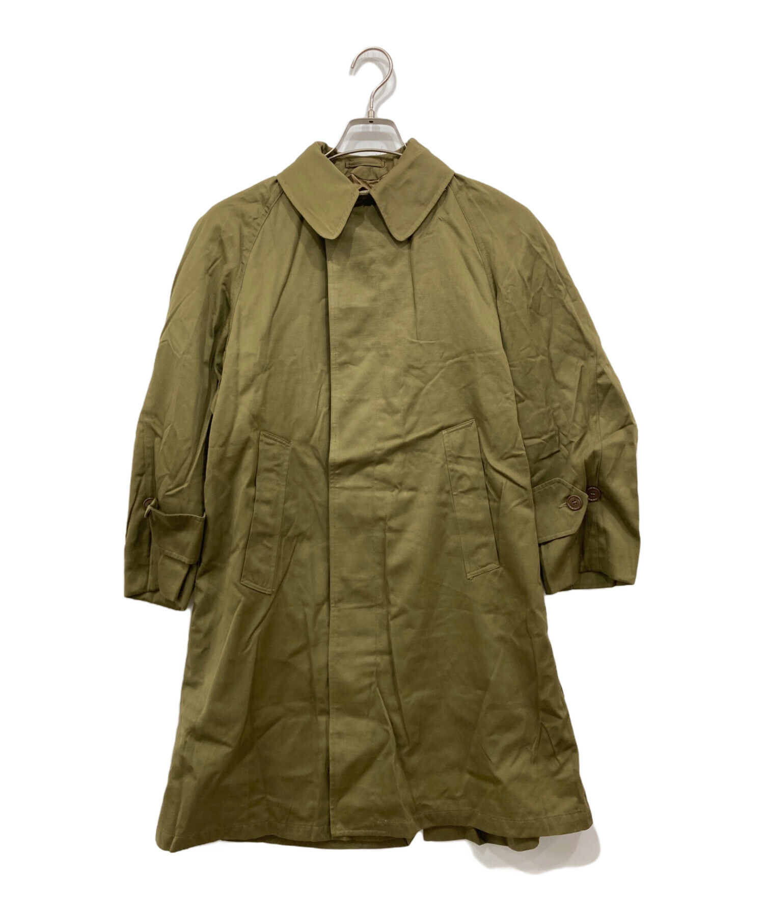 ヴィンテージ ユーズド 古着 ステンカラー コート カーキ モード デザイン 中古・古着通販】カナダ軍 (カナダグン) ステンカラーコート カーキ
