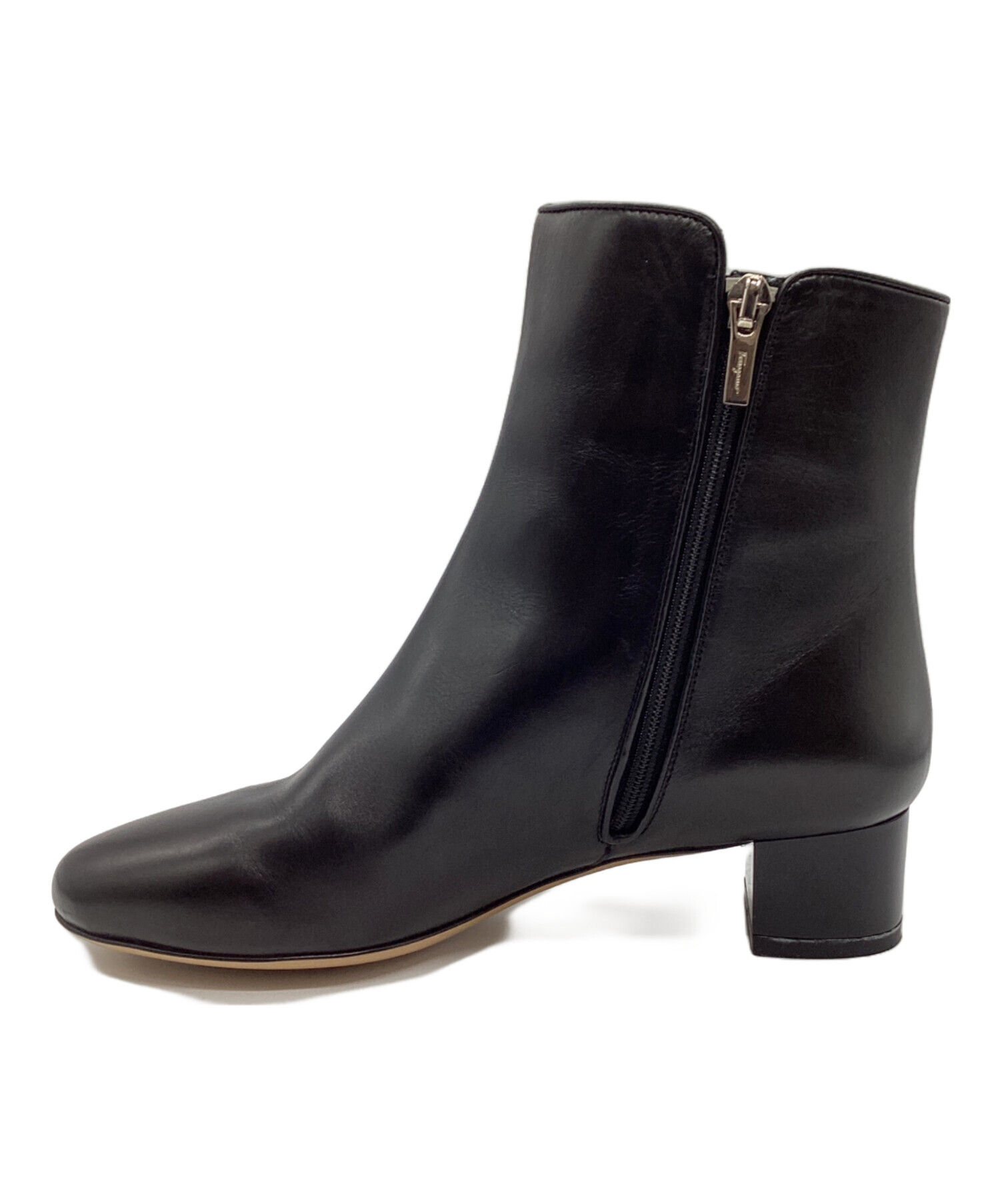 フェラガモ ショートブーツ 黒 サイズ8 Salvatore Ferragamo 