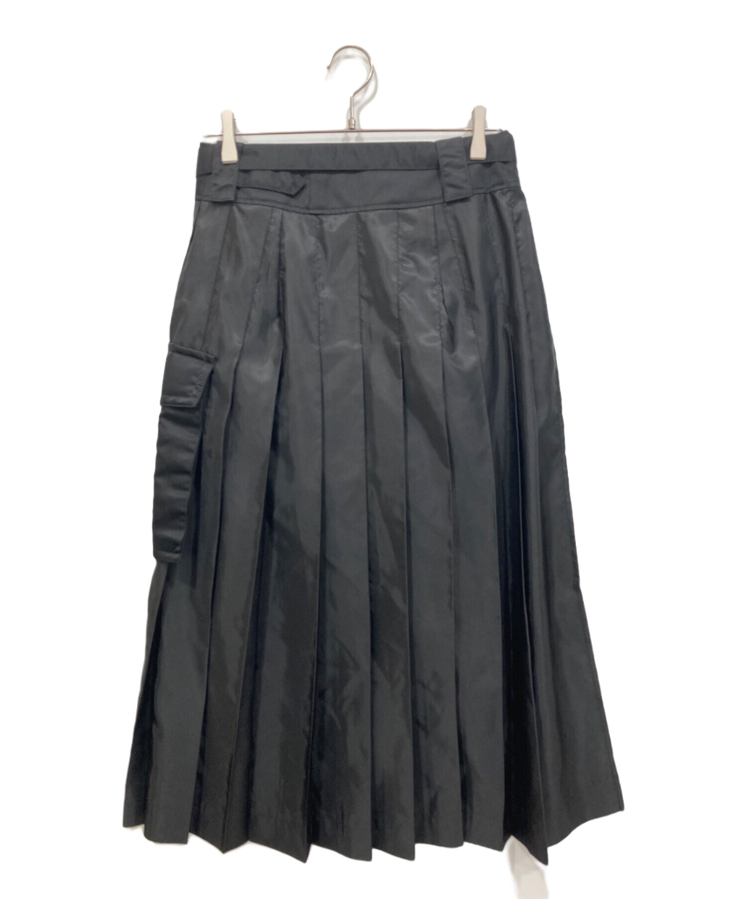 美品　sacai　Nyron Twill Skirt ナイロンツイルスカート 中古・古着通販】sacai (サカイ) ナイロンツイルスカート ブラック