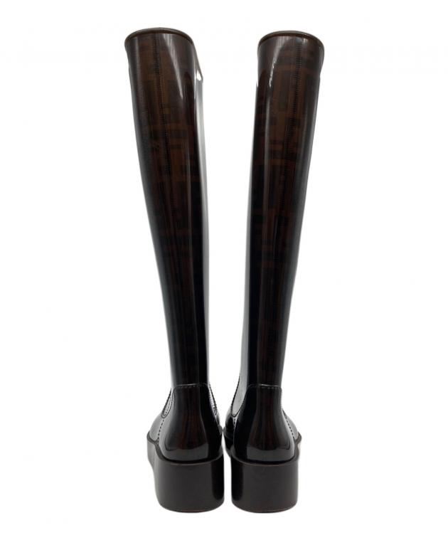 中古・古着通販】FENDI (フェンディ) ズッカ柄レインブーツ ブラウン