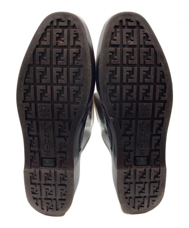中古・古着通販】FENDI (フェンディ) ズッカ柄レインブーツ ブラウン