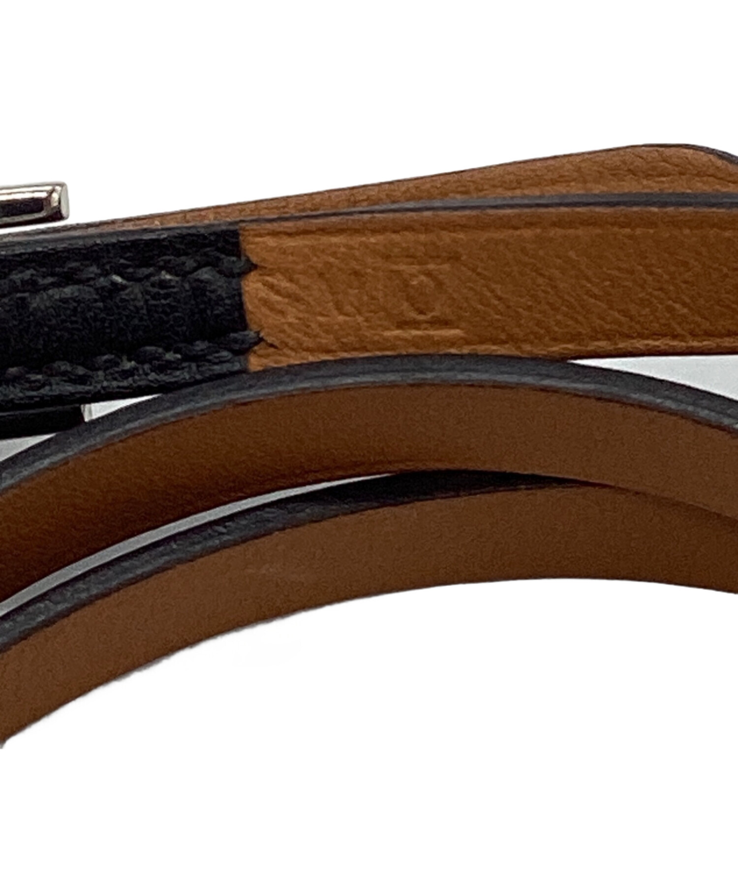 中古・古着通販】HERMES (エルメス) アピ3 レザーロングブレスレット