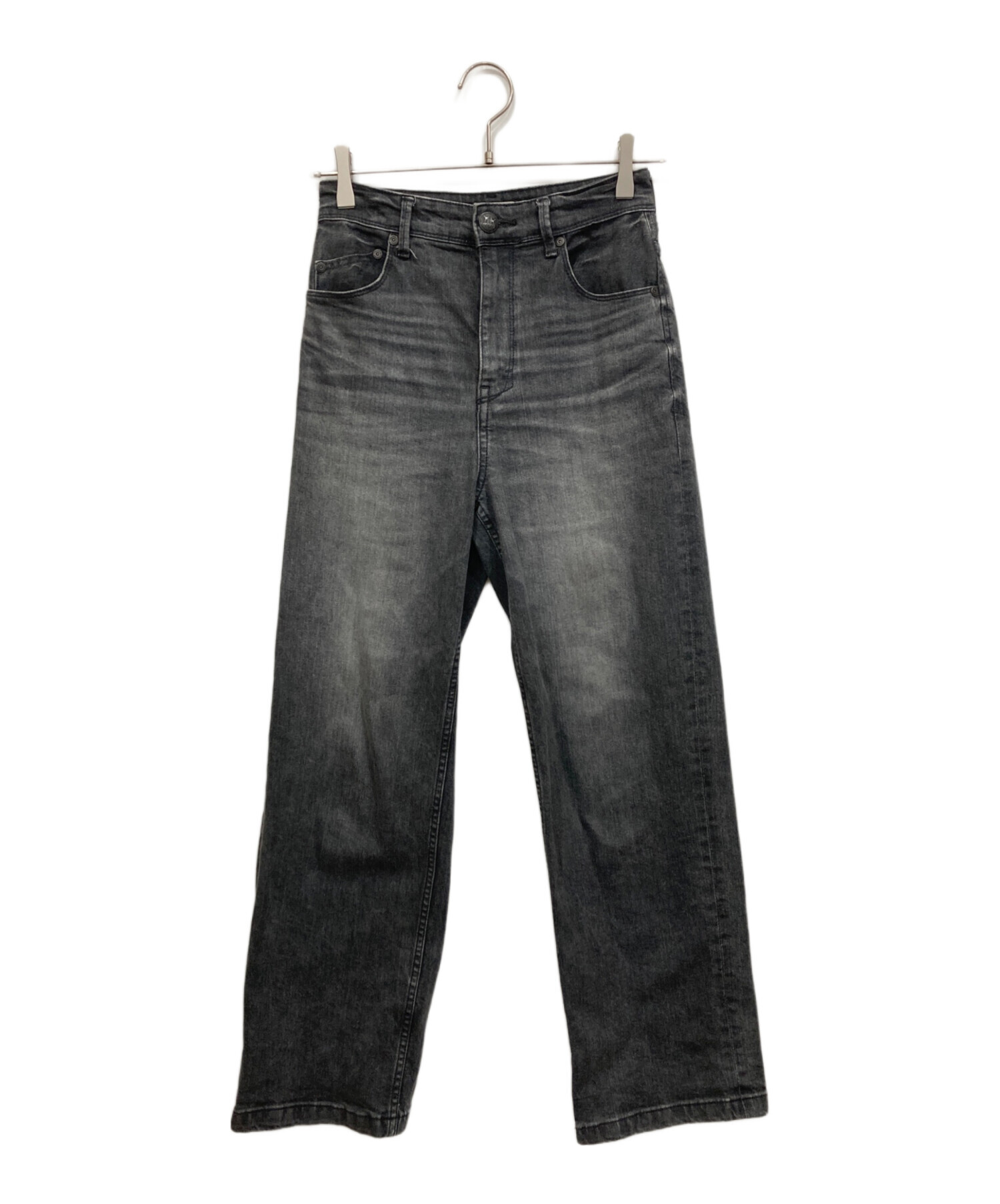 24サイズ【ヤヌーク カイ YANUK Kay】ストレッチデニム ブラック 黒  