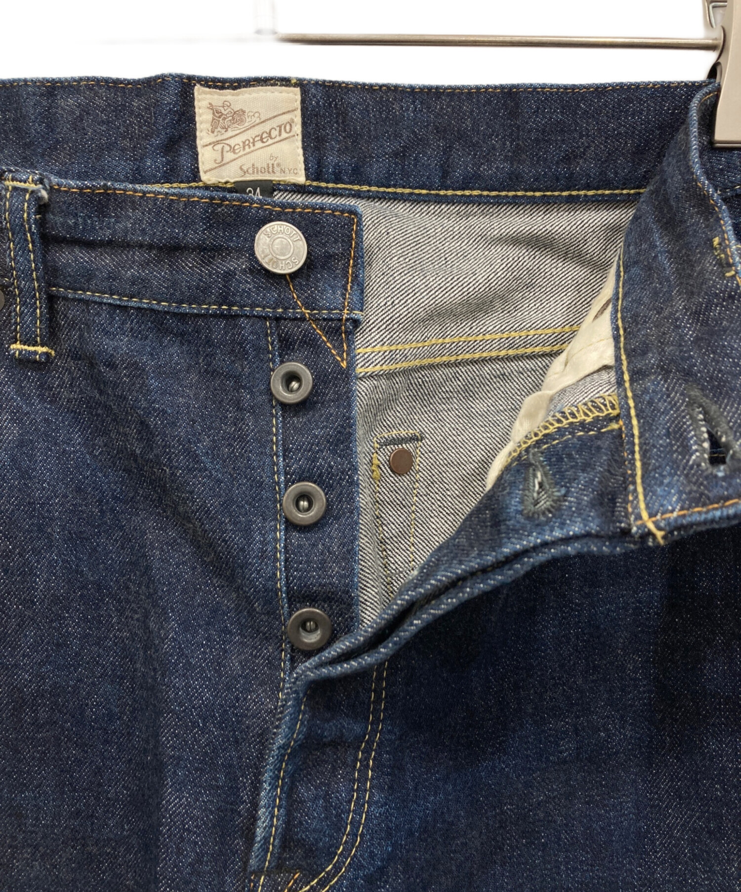中古・古着通販】Schott (ショット) デニムパンツ インディゴ サイズ 