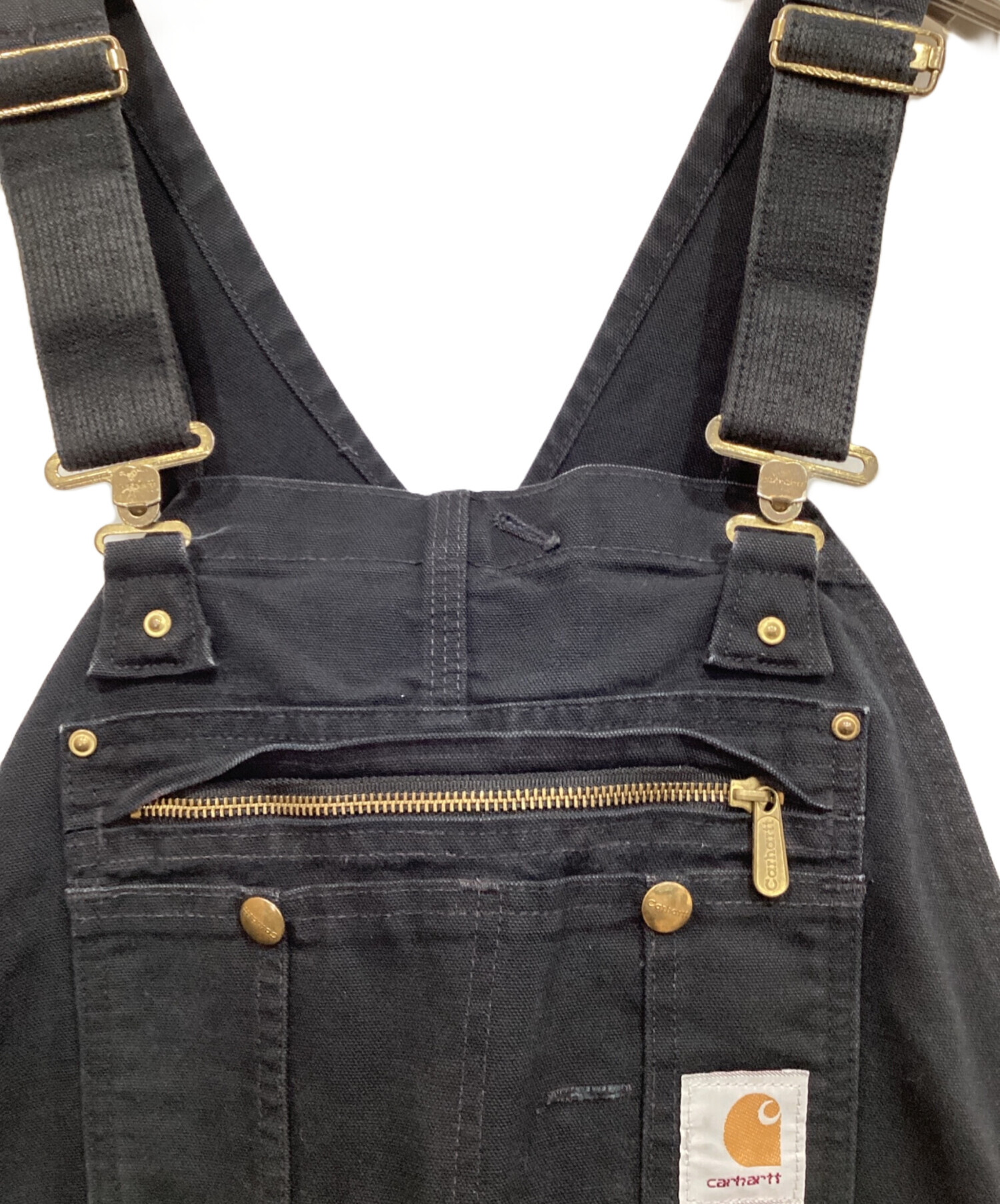 Carhartt カーハート オーバーオール ブラック 中古・古着通販】CarHartt (カーハート) オーバーオール