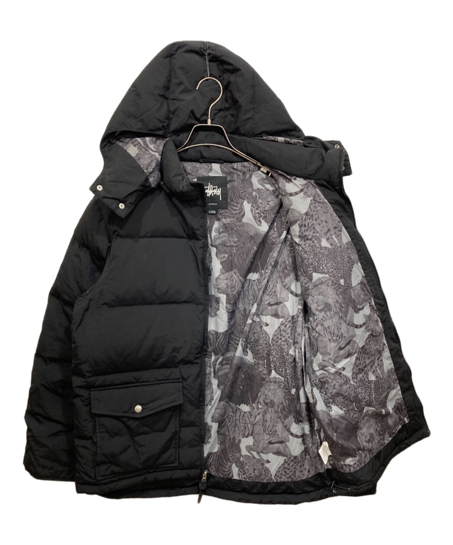 中古・古着通販】stussy (ステューシー) ダウンジャケット ブラック 