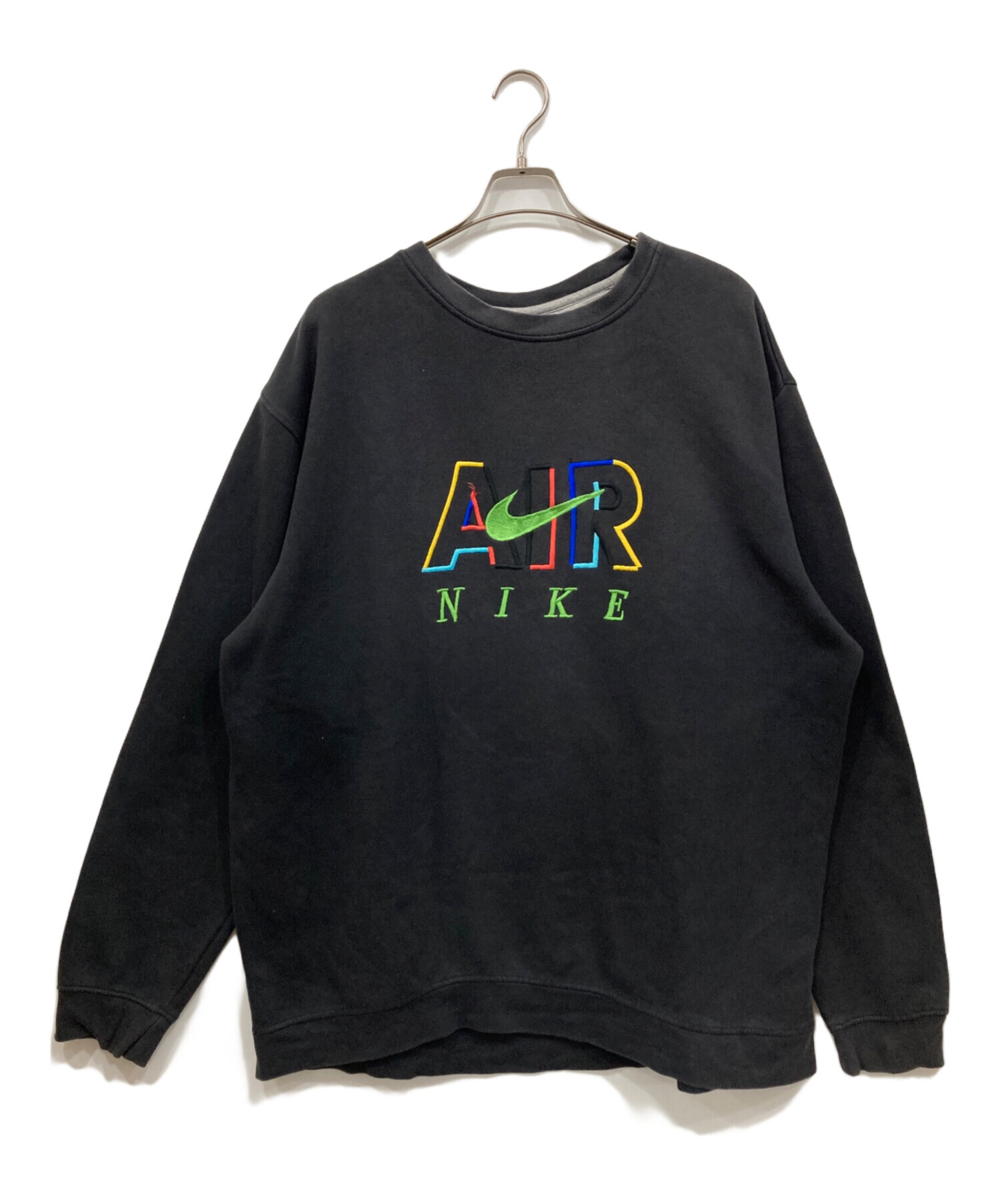 中古・古着通販】NIKE (ナイキ) ロゴ刺繍スウェット ブラック サイズ 