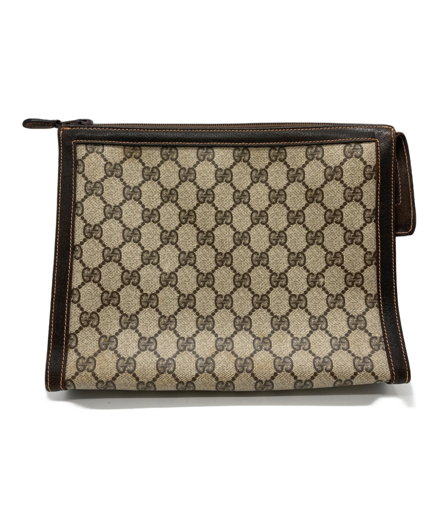 GUCCI ベージュ GGパターン クラッチバッグ 中古・古着通販】GUCCI (グッチ) GG クラッチバッグ ベージュ