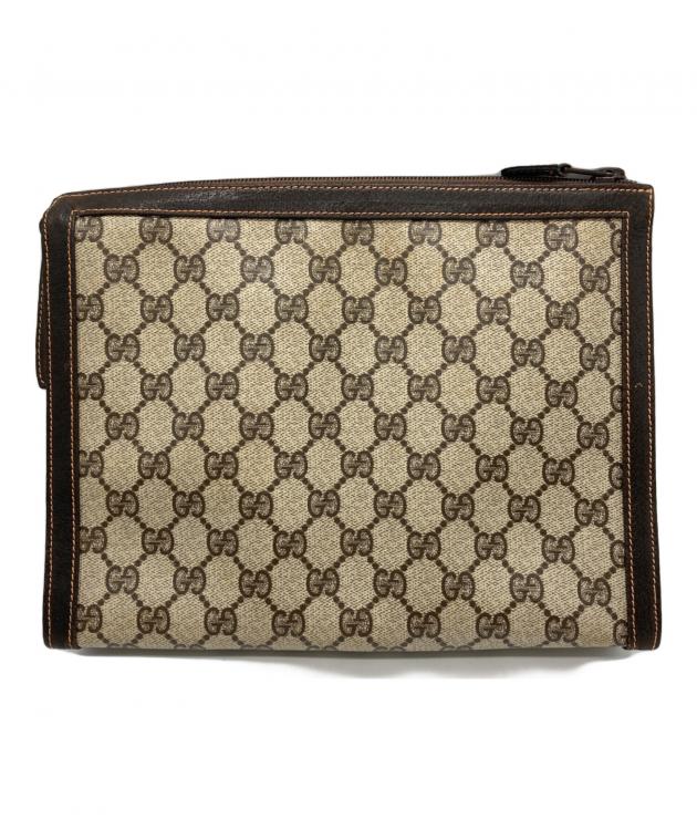 GUCCI ベージュ クラッチバッグ 中古・古着通販】GUCCI (グッチ) GG クラッチバッグ ベージュ