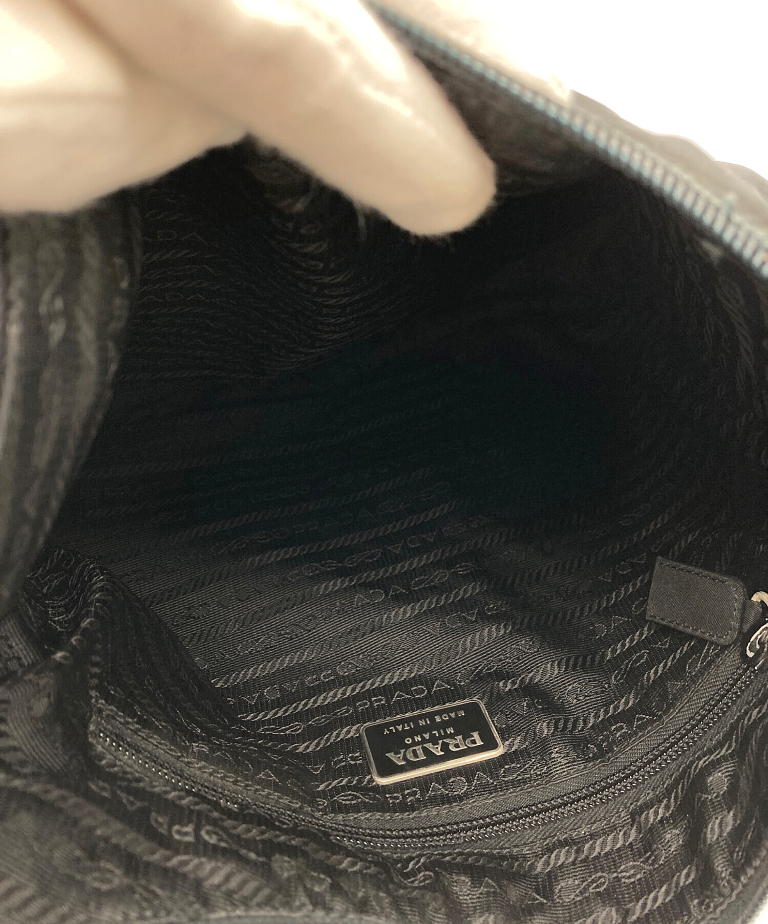 中古・古着通販】PRADA (プラダ) メタルハンドル ワンショルダーバッグ