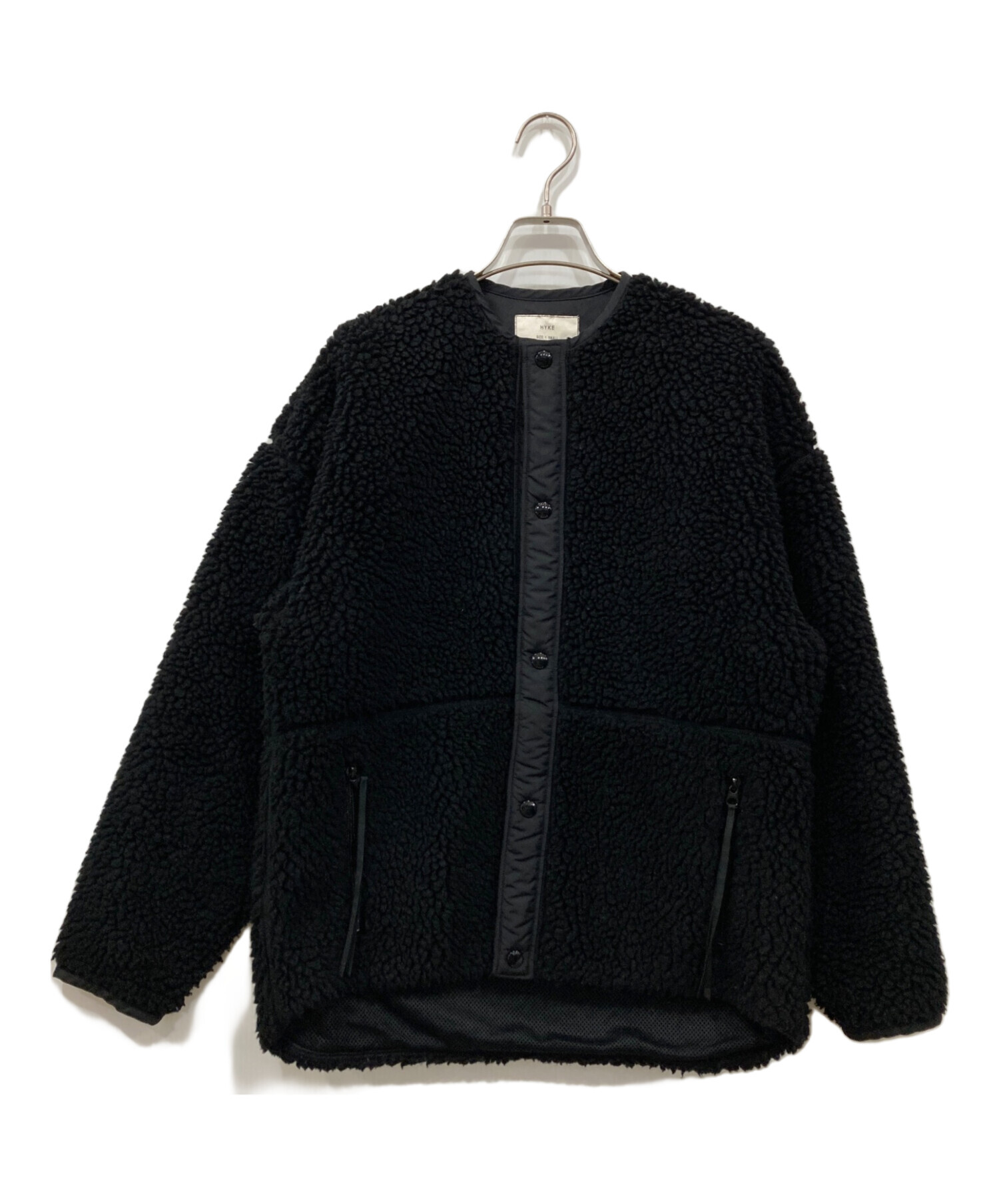 中古・古着通販】HYKE (ハイク) フリースジャケット ブラック サイズ:S