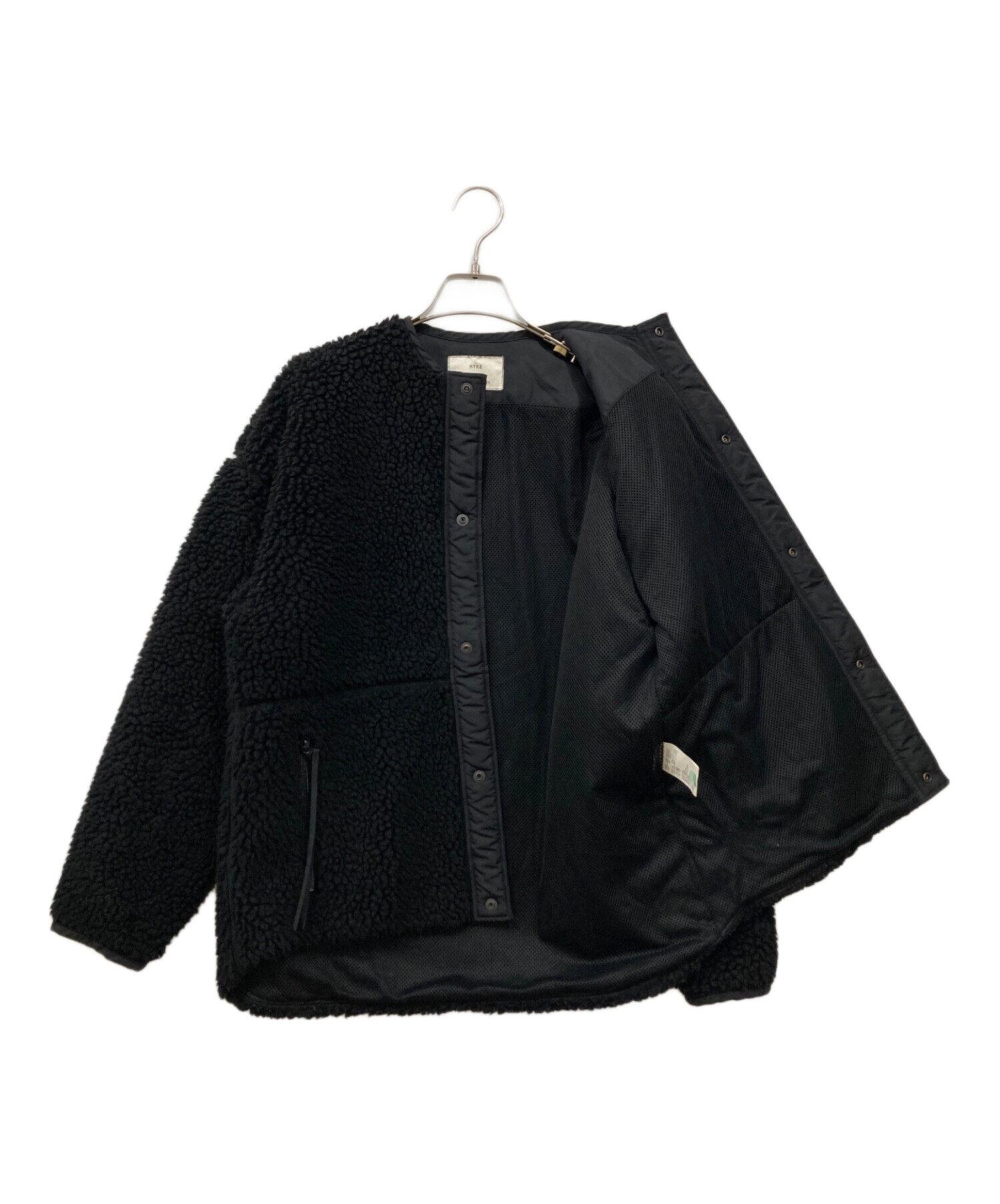 中古・古着通販】HYKE (ハイク) フリースジャケット ブラック サイズ:S