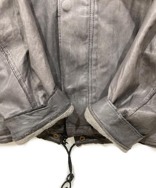 中古・古着通販】sisii (シシ) レザージャケット グレー サイズ:XXS