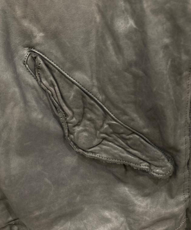 中古・古着通販】sisii (シシ) レザージャケット グレー サイズ:XXS